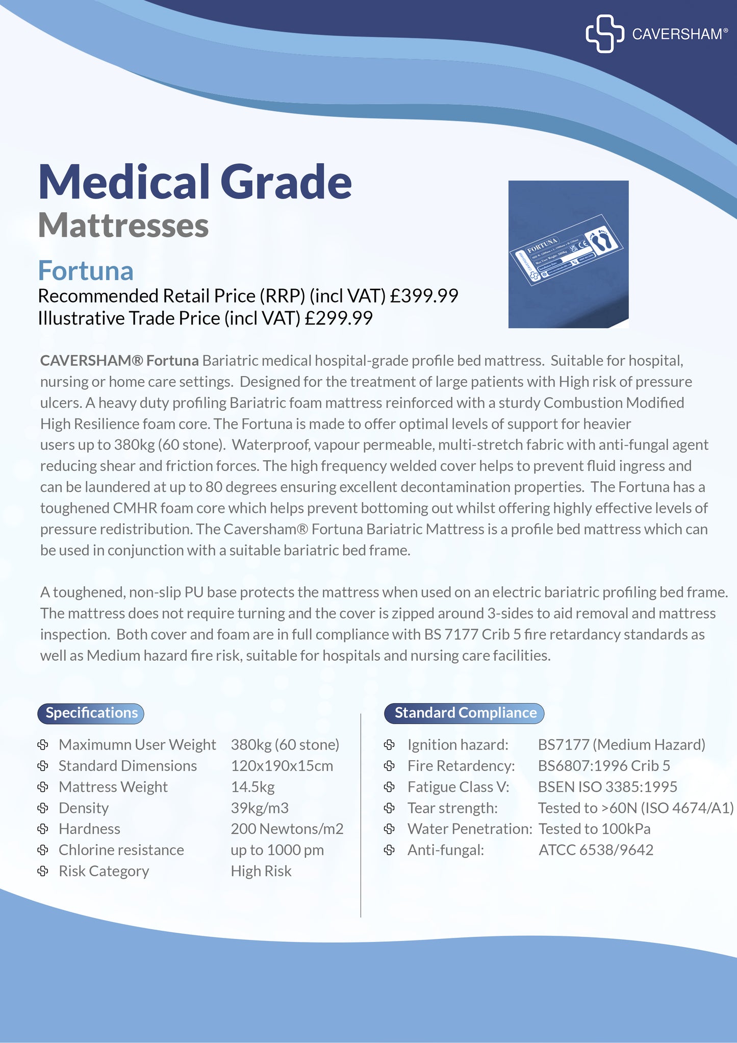 Fortuna Medical Grade Mattress (Bariatric)